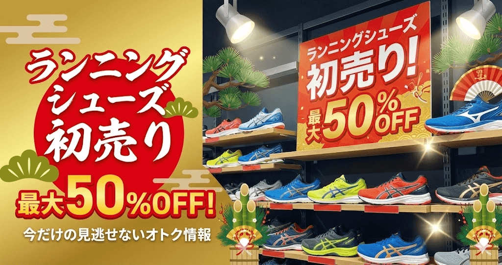ランニングシューズ初売りおとく情報！家族みんなで楽しめる福袋も紹介！