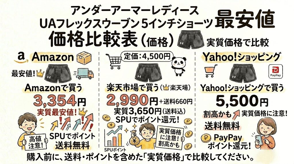 (アンダーアーマー) レディース UAフレックスウーブン 5インチ ショーツ最安値ß