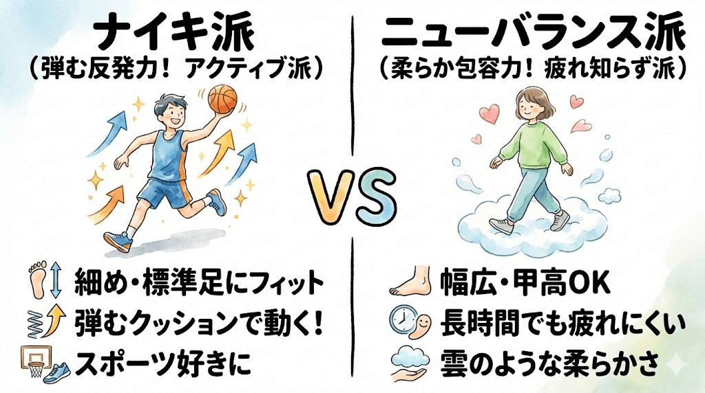 ナイキとニューバランスどっちがいい?