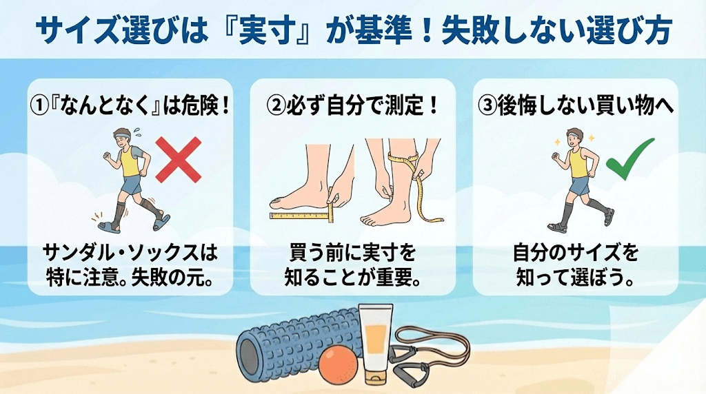 サイズ選びは「実寸」を基準にする