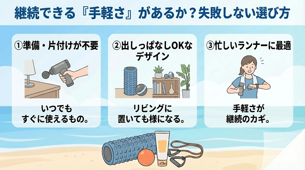 継続できる「手軽さ」があるか