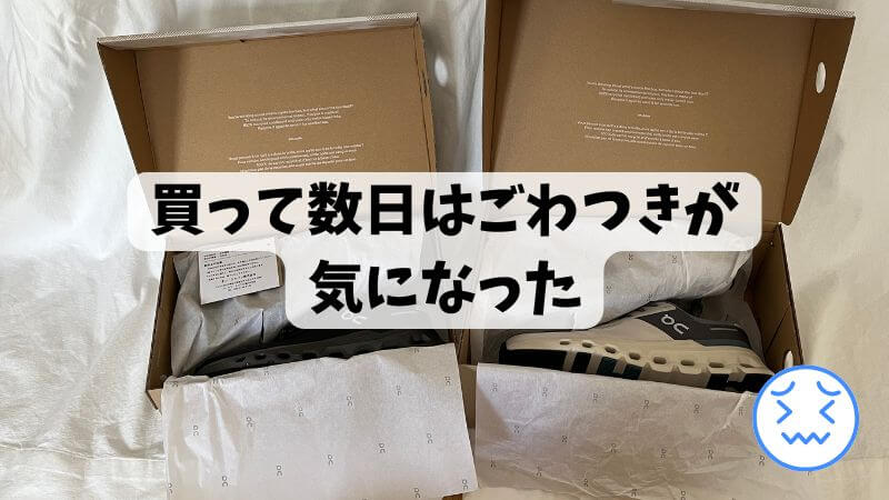 履きごこち:買った数日はごわつきを感じた