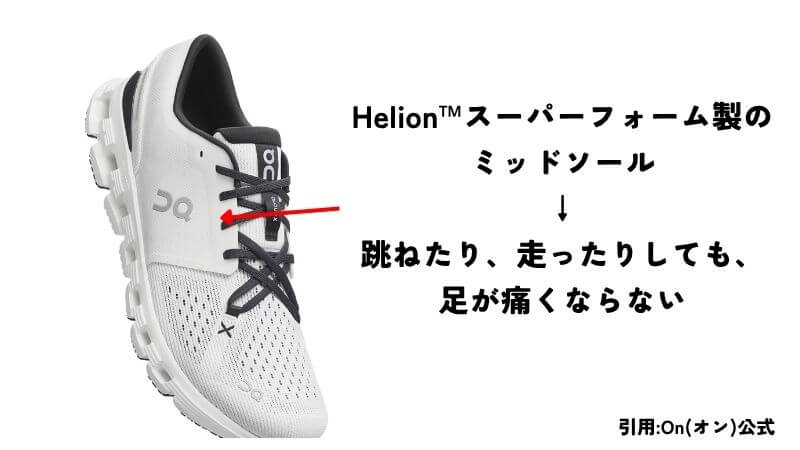 Cloud X(クラウドX)はHelion™（ヘリオン）スーパーフォームというふわふわの特別なクッションが入っています。