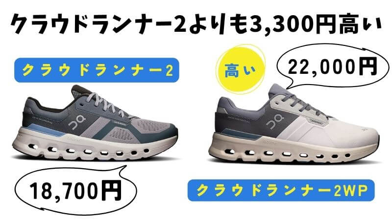 価格はクラウドランナー2よりも3,300円高い