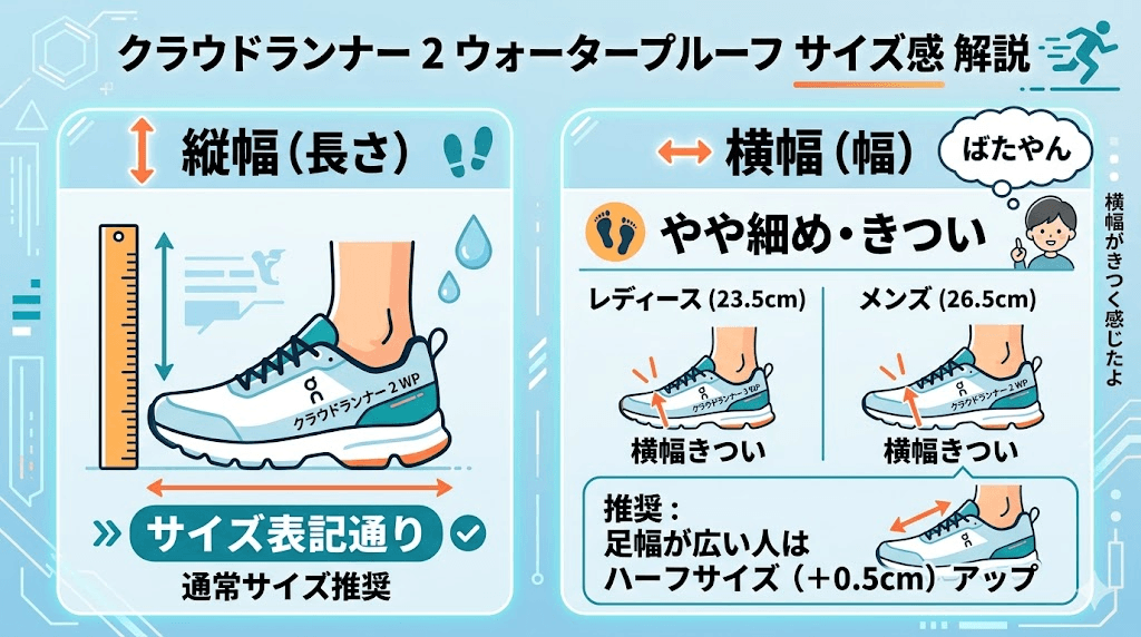 横幅のフィット感はきつい