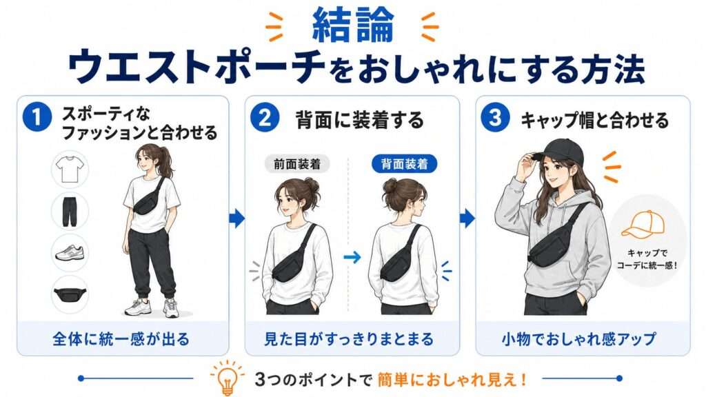 2026年6月更新：ウエストポーチをダサくない印象にする結論