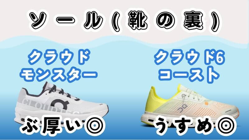 On(オン)のクラウドモンスターとコーストのソール