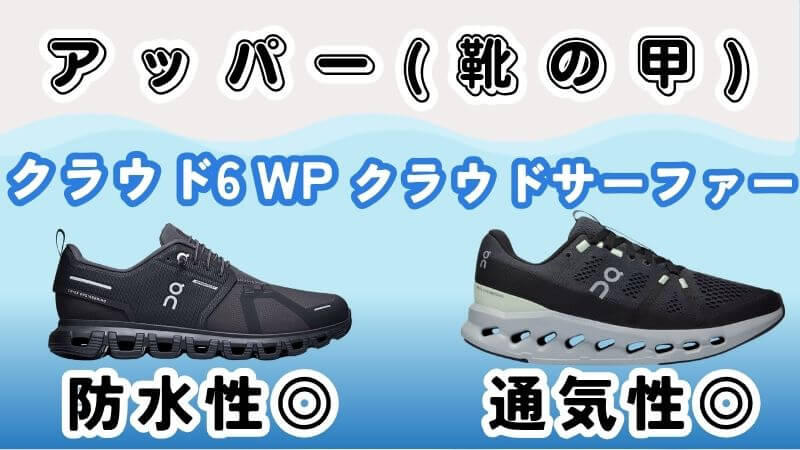 サーファーのアッパー(靴の甲)