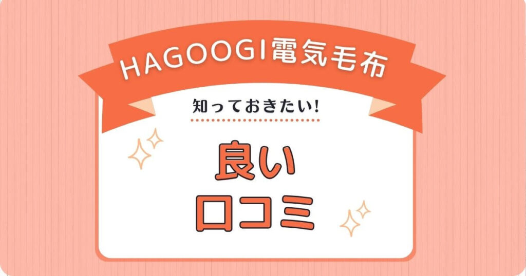 HAGOOGI電気毛布の良い口コミ