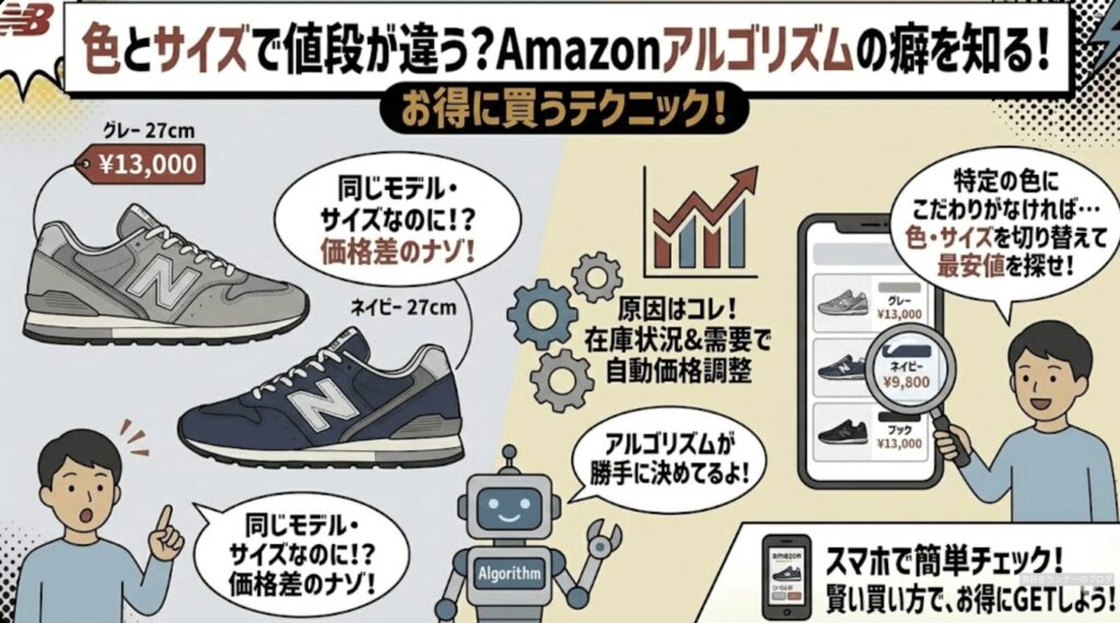 色とサイズで値段が違う？Amazonアルゴリズムの癖を知る