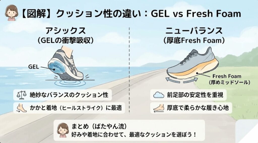 クッション性の違い