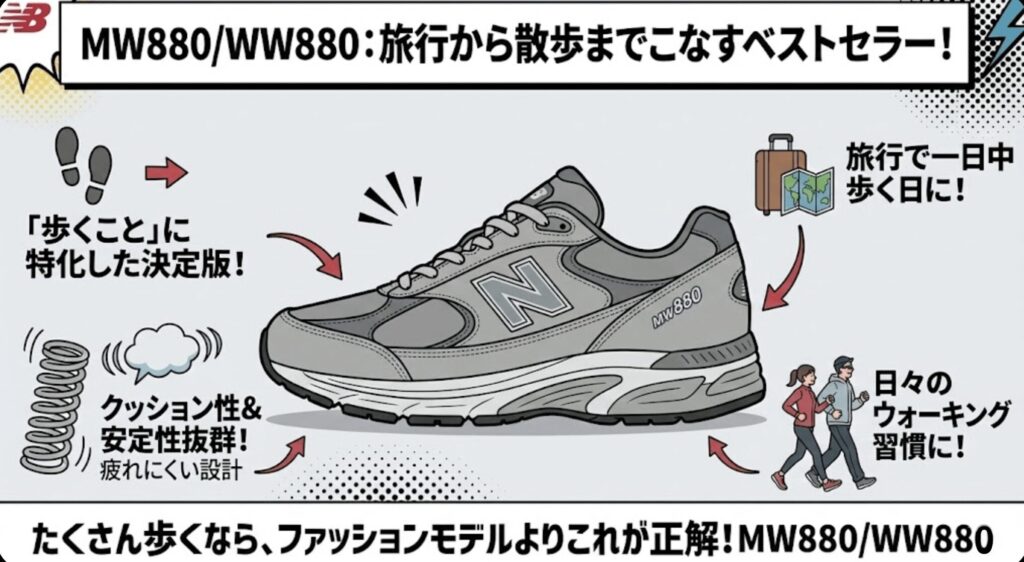 MW880/WW880：旅行から散歩までこなすベストセラー
