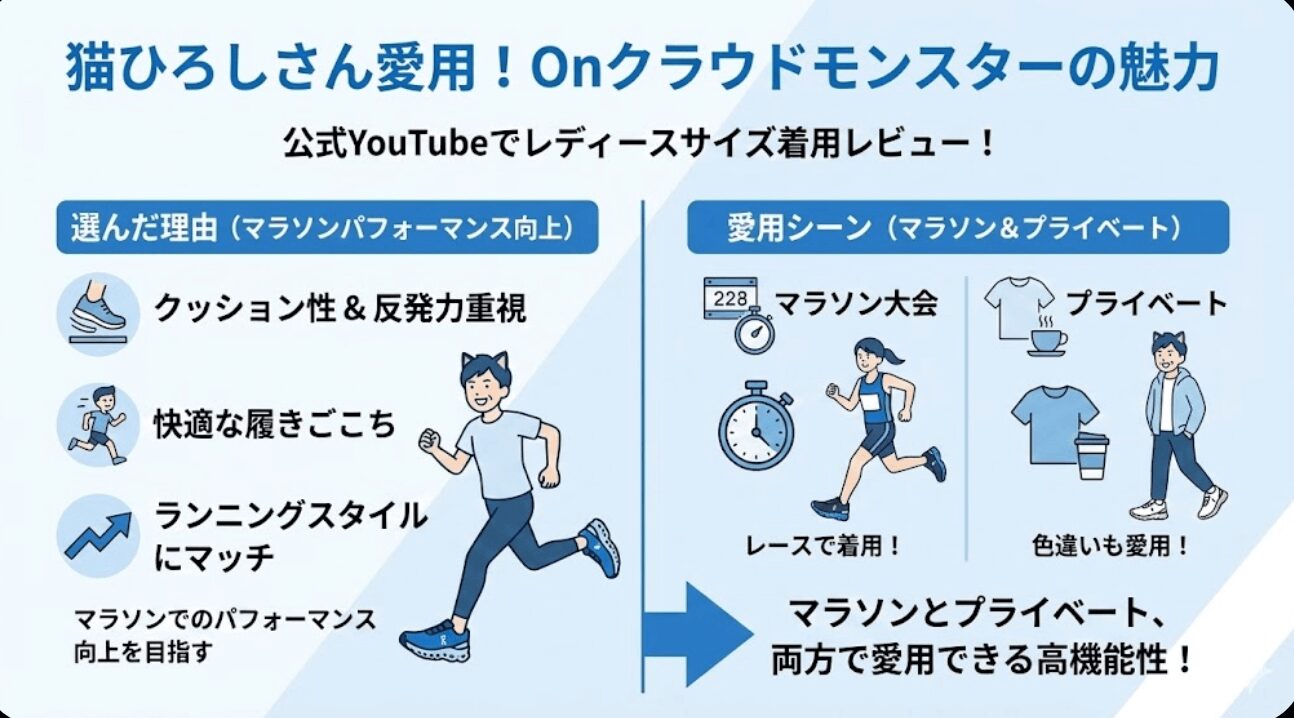 猫ひろしさん愛用!Onクラウドモンスターの魅力