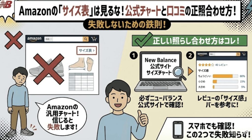Amazonの「サイズ表」は見るな！公式チャートと口コミの正しい照らし合わせ方