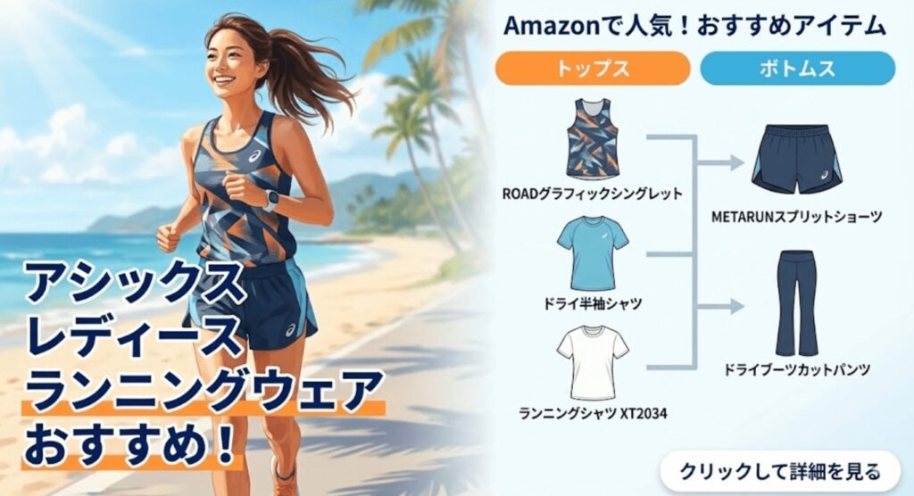 アシックスおすすめ!レディースランニングウェア