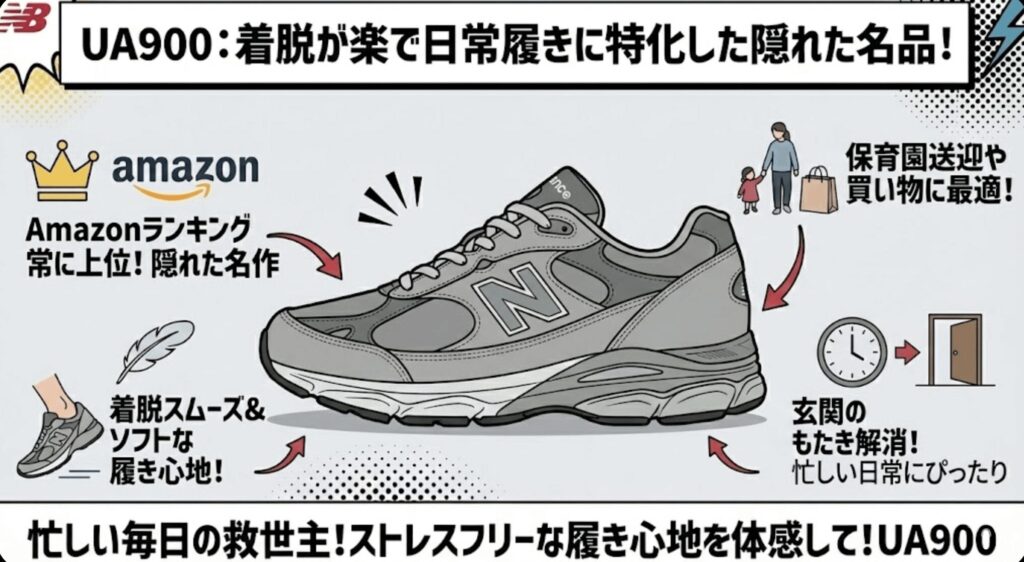 UA900：着脱が楽で日常履きに特化した隠れた名品