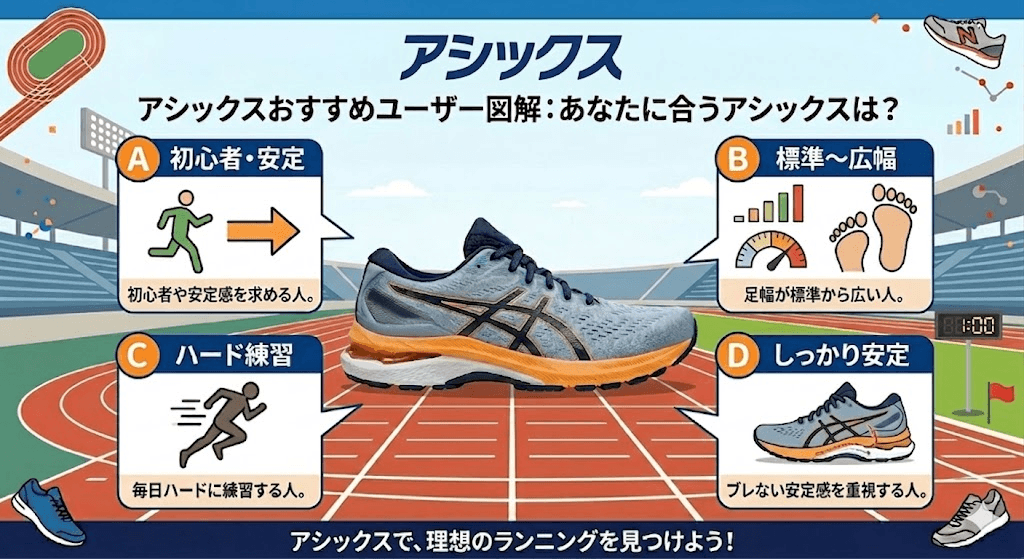 アシックスがおすすめな人