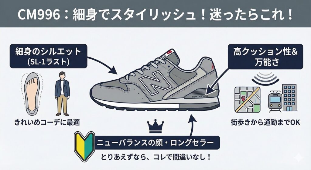 CM996：細身でスタイリッシュ！迷ったらこれ！