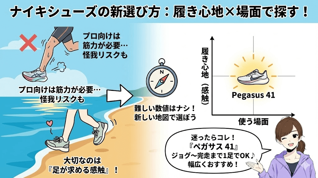 ナイキランニングシューズチャート選び方