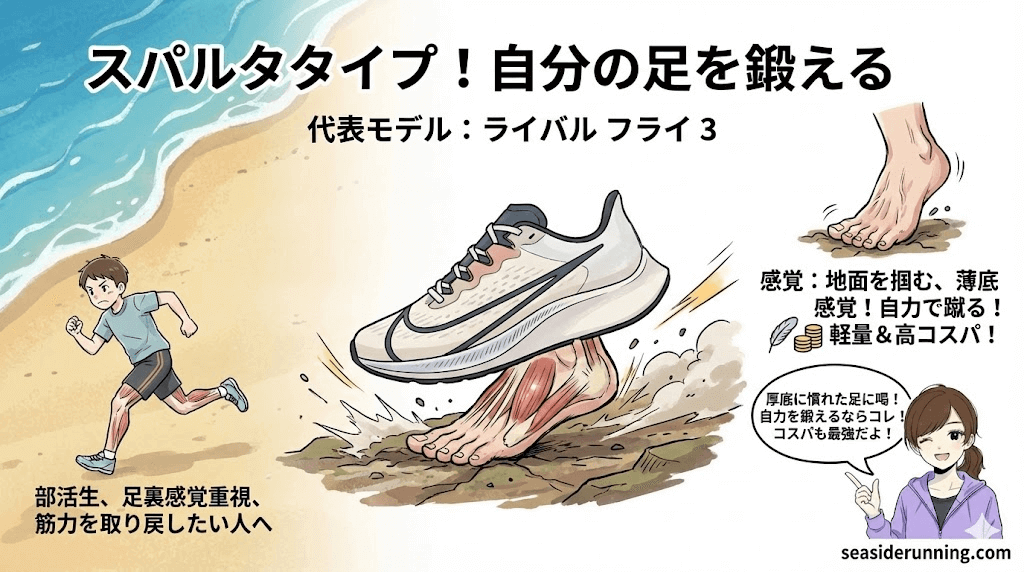 スパルタタイプ!自分の足を鍛える:ライバル フライ 3