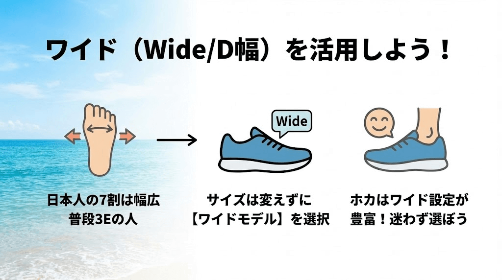 ワイド(D幅)を活用