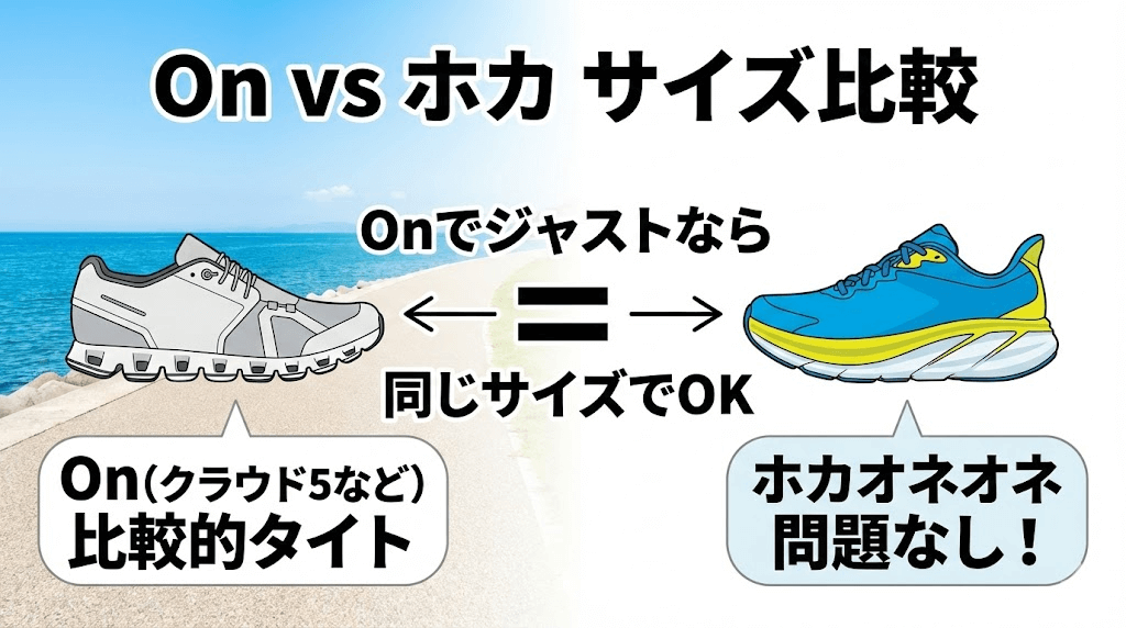 On（オン）との比較:同じサイズ感で大丈夫