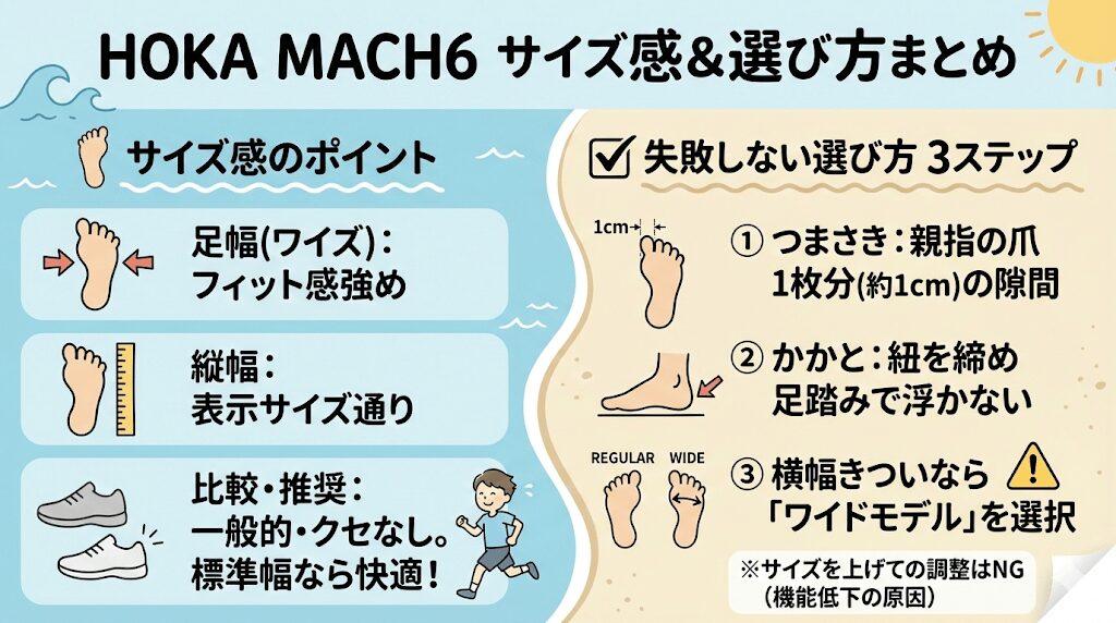 HOKA MACH6（マッハ6）のサイズ感を解説