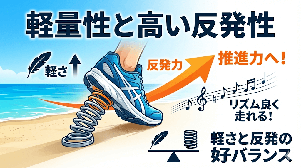 軽量性と高い反発性