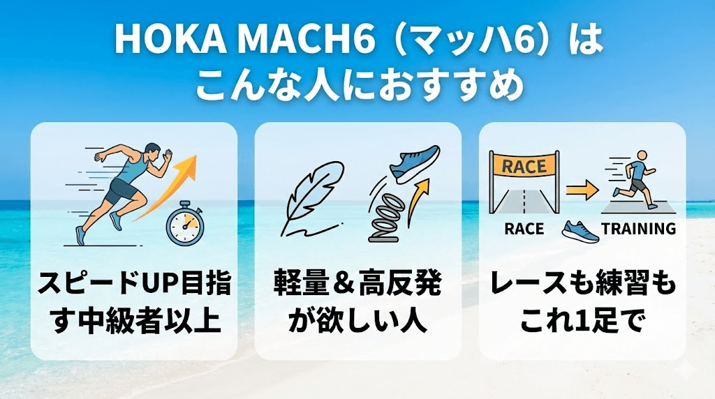 HOKA MACH6（マッハ6）はこんな人におすすめ