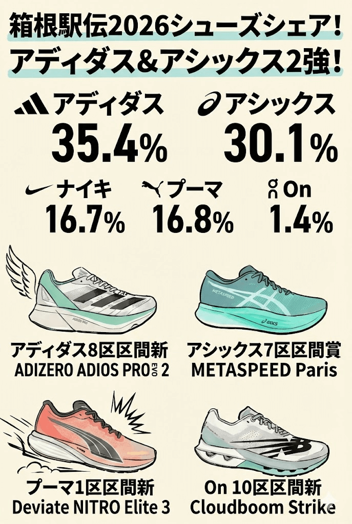 結論:箱根駅伝を制した勝負靴！2026年着用率レポート