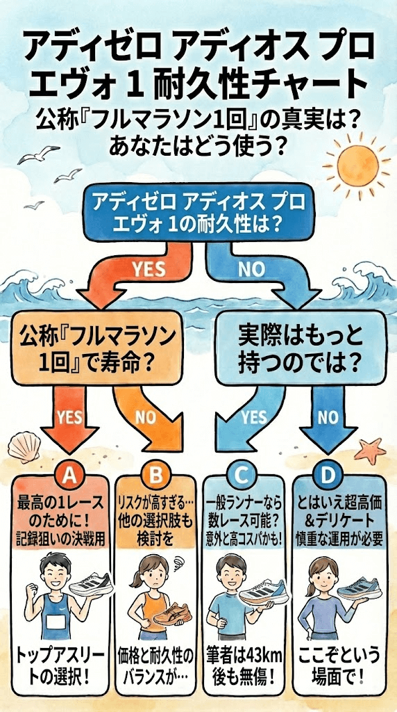 Adizero Adios Pro Evo1(アディゼロ アディオス プロ エヴォ 1)の耐久性