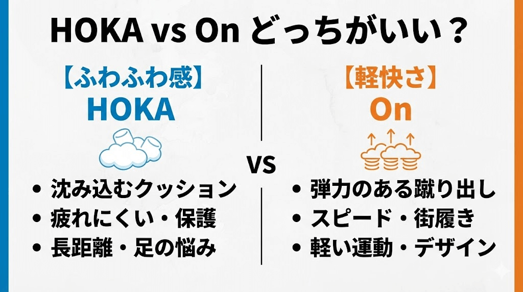 HOKAとOn、ぶっちゃけどっちがいいの？