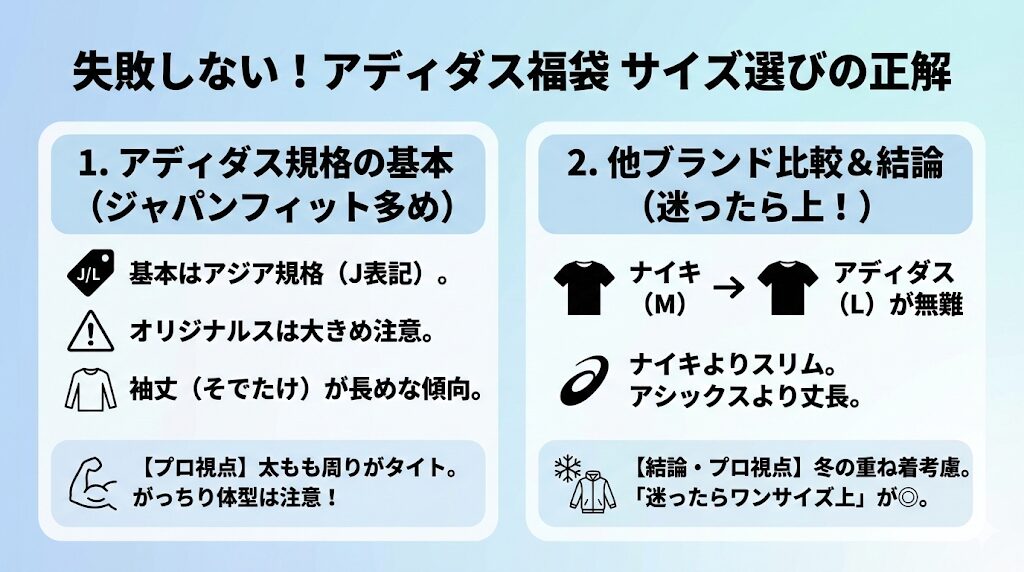 失敗しないサイズ選び！アディダス福袋の中身は大きめ？小さめ？