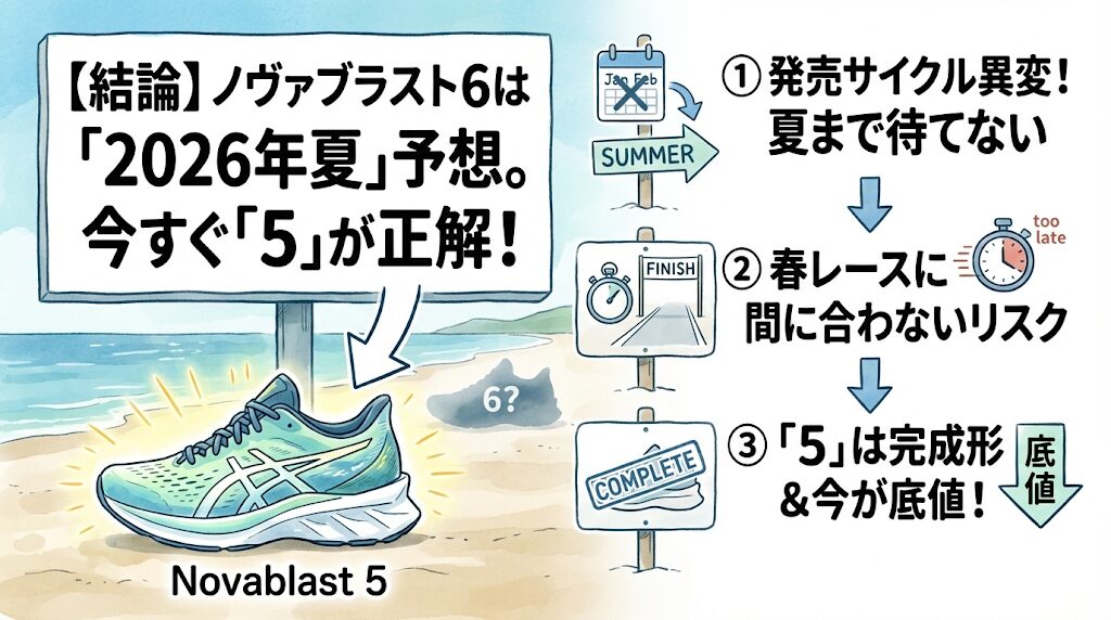 【結論】ノヴァブラスト6の発売日は「2026年7月」予想! 今すぐ「5」を買うべき3つの理由