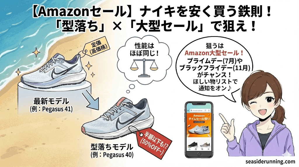 Amazonセールでナイキを安く買うなら「型落ち」を「大型セール」で狙うのが鉄則