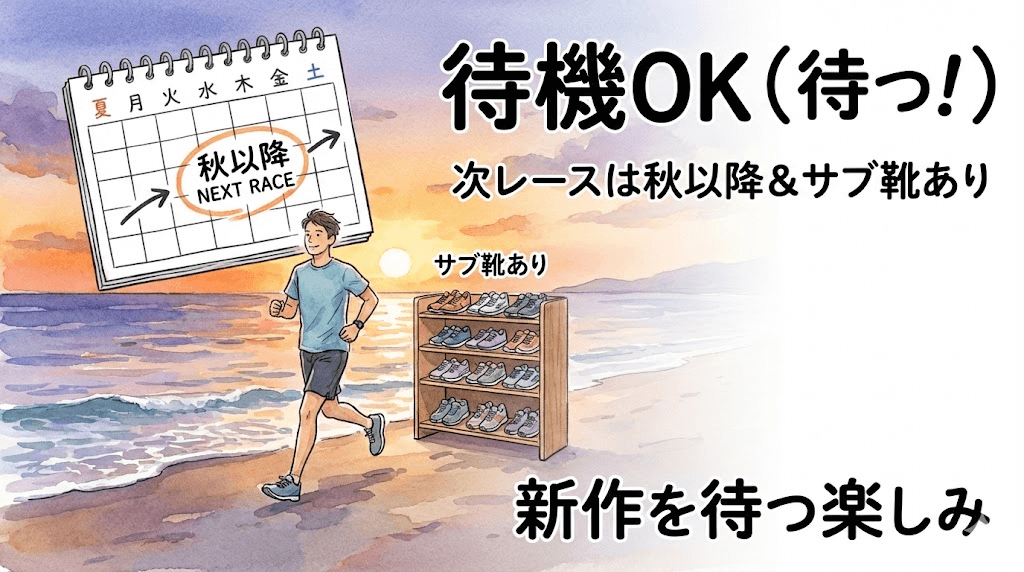 【待機OK】次のレースが秋以降で、他にも履けるランニンシューズがある人
