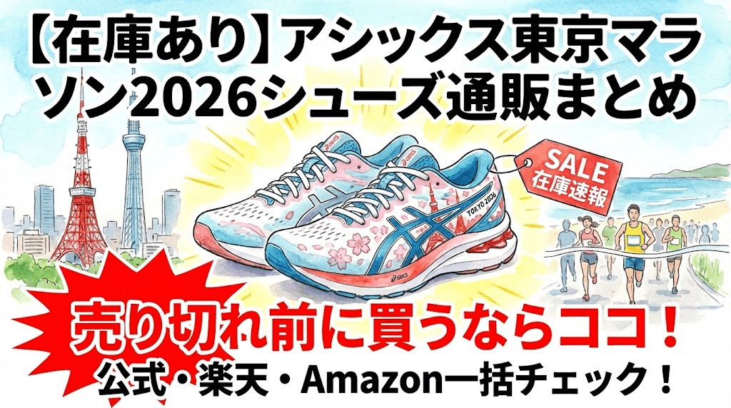 【在庫あり】アシックス東京マラソン2026シューズ通販まとめ｜売り切れ前に買うならココ！
