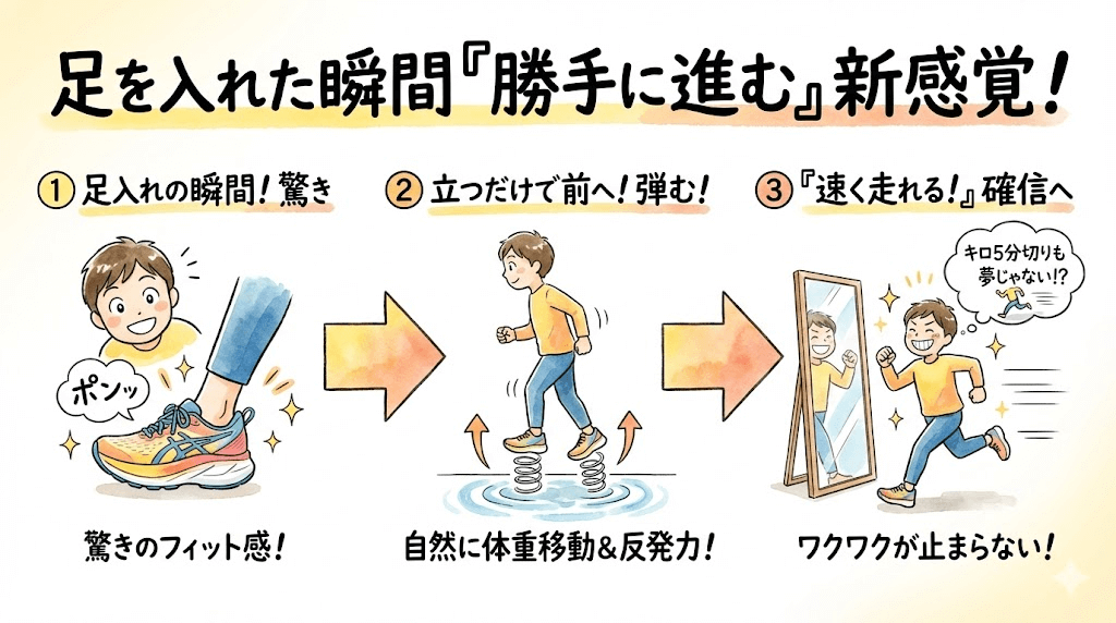 足を入れた瞬間に確信する「勝手に進む」新感覚
