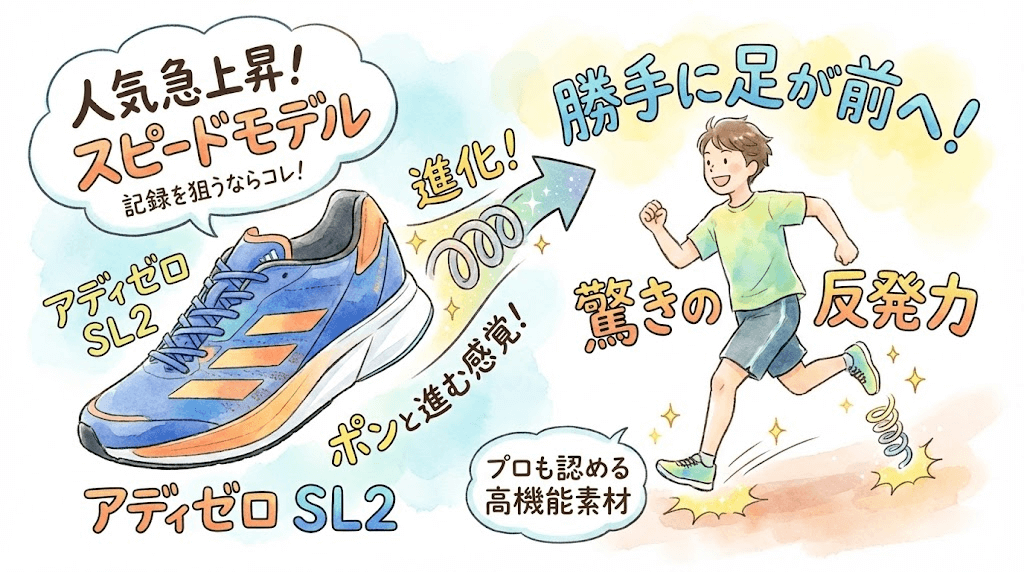 アディゼロ SL2がおすすめ:脱・初心者〜サブ3.5(フルマラソン3時間半切り)