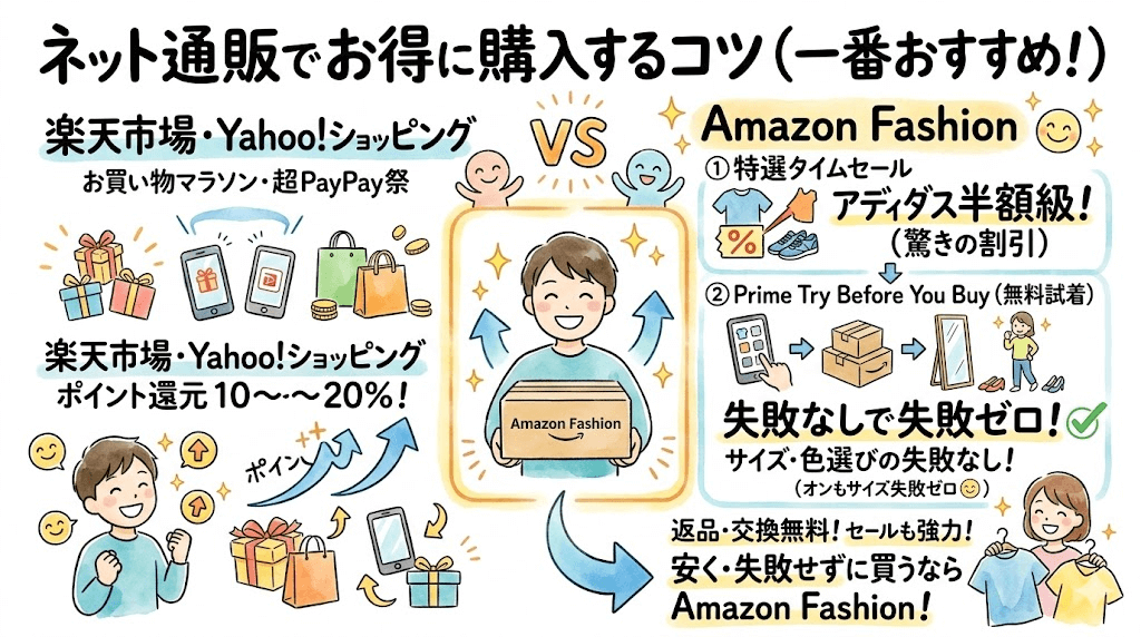 ネット通販でお得に購入するコツ（各オンラインショップの還元率比較）