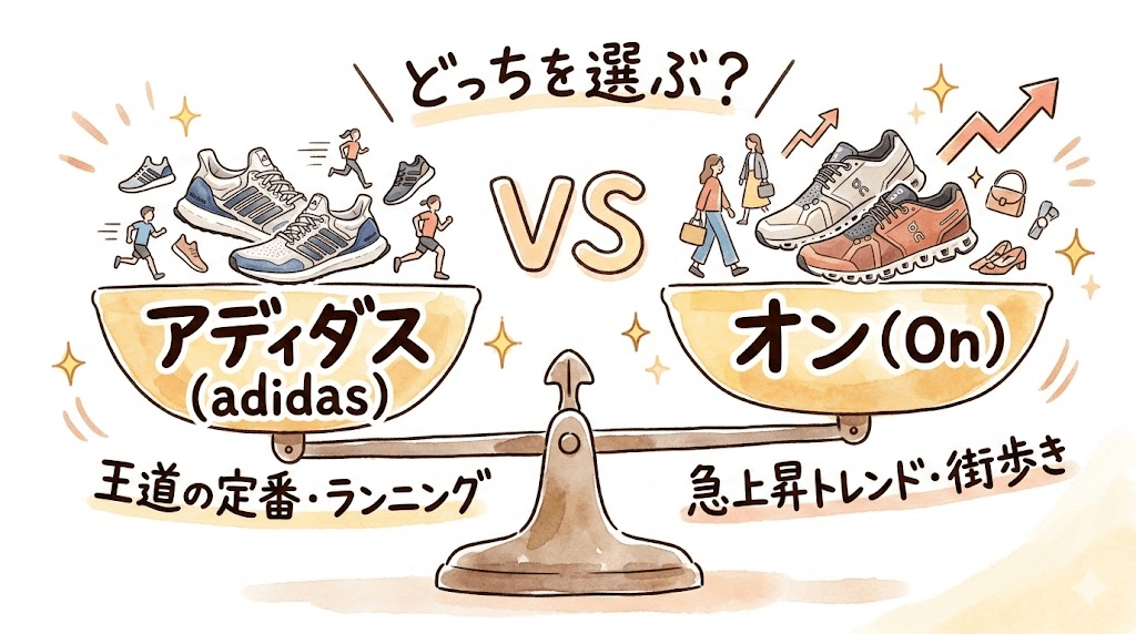 アディダスとオンの人気の違い、どっちが売れている