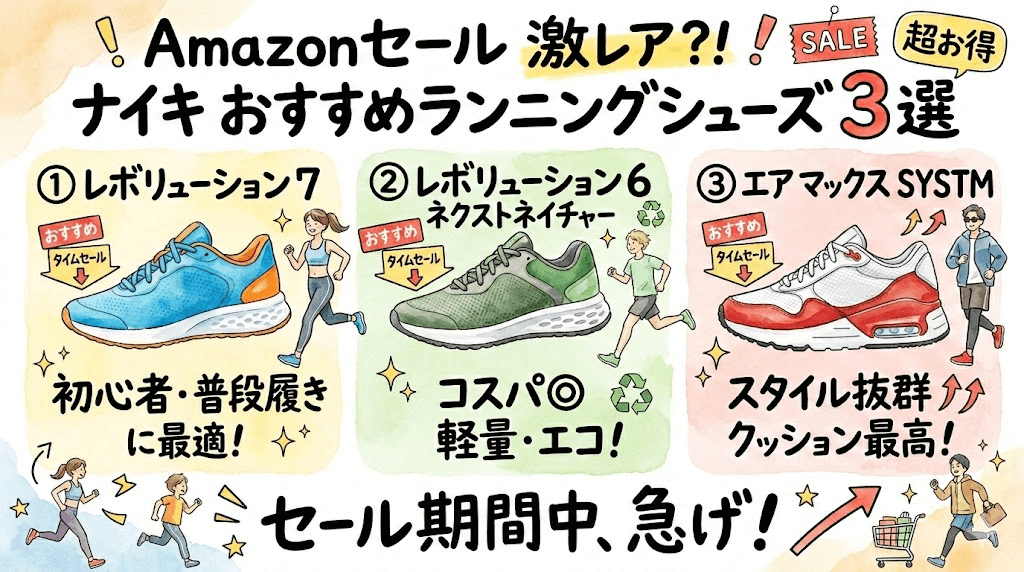 ナイキAmazonセールシューズ中のおすすめを紹介