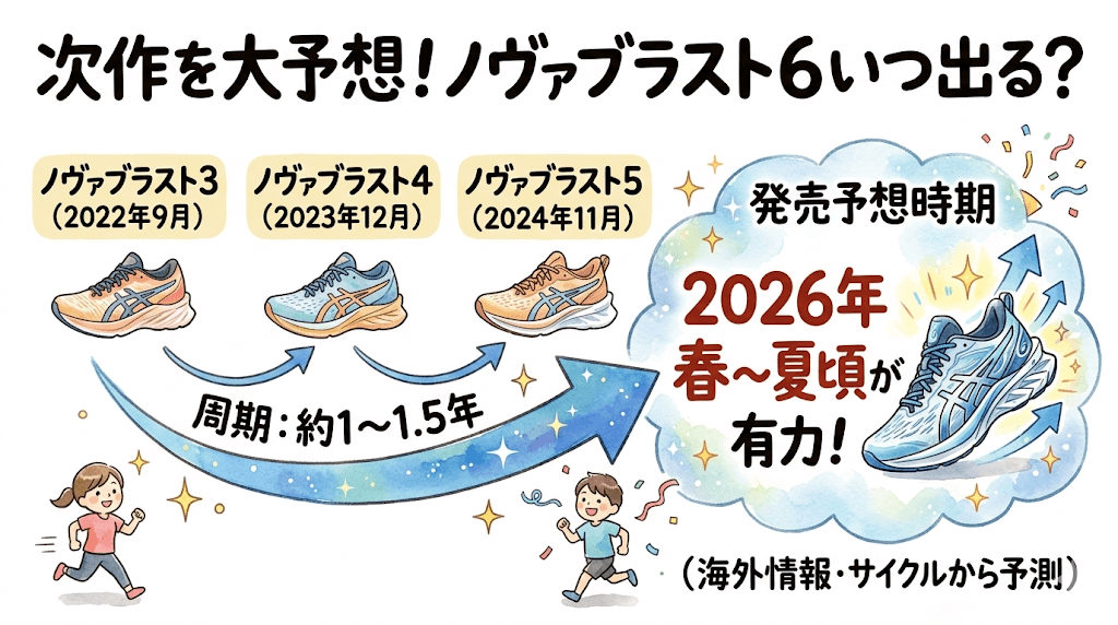 過去の発売サイクルから予想する「ノヴァブラスト6」の登場時期