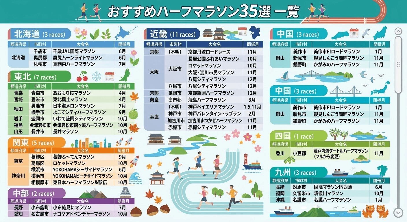 おすすめのハーフマラソン35選