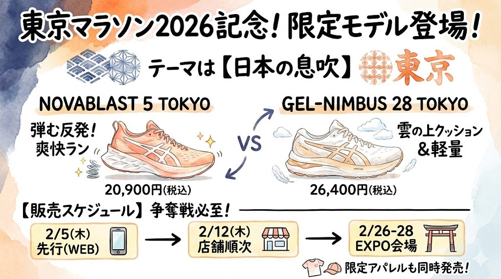 NOVABLAST 5 TOKYOとGEL-NIMBUS 28