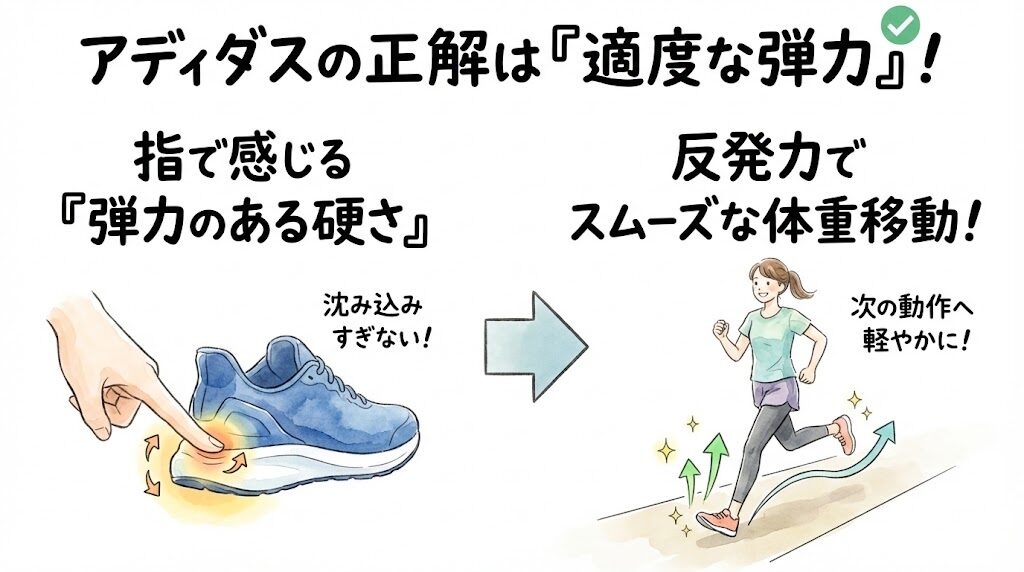 アディダスランニングシューズのクッション(スーパーノヴァやウルトラブースト)の正解