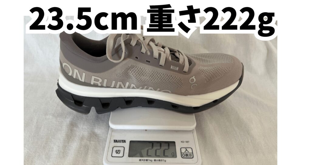 クラウドフロー重さ222g(23.5cm)