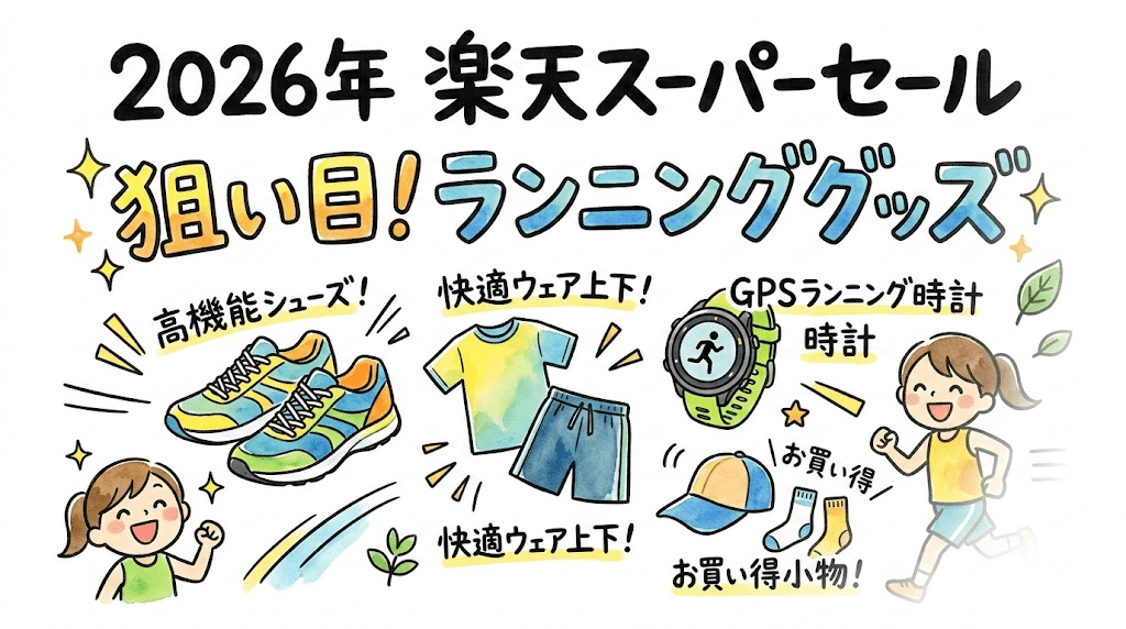 楽天スーパーセール2026のランニングシューズとウェアの目玉商品を紹介