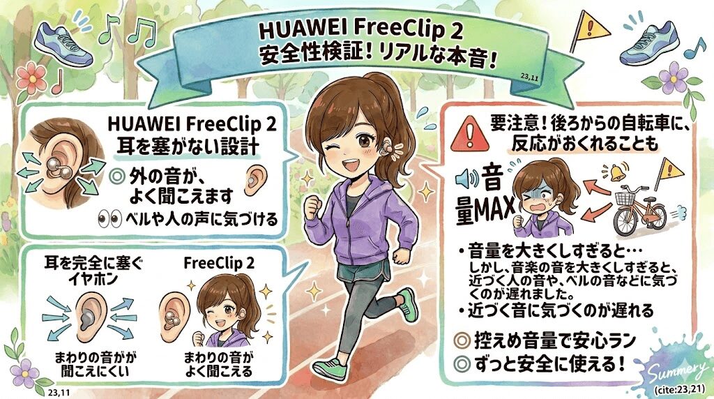 要注意！後ろからの自転車に、反応がおくれることも