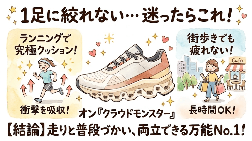 結論：どうしても1足に絞りきれないなら……